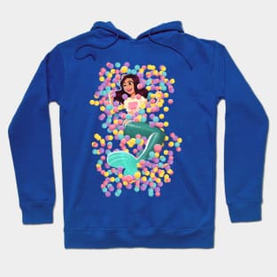 pastel colored mermaid Hoodie